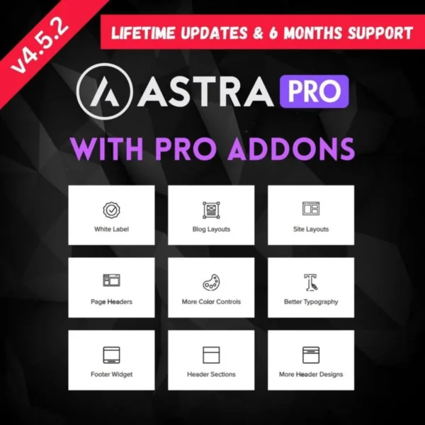 Astra Pro Addons Wordpress Pack Best Theme Lifetime GPL Licensed