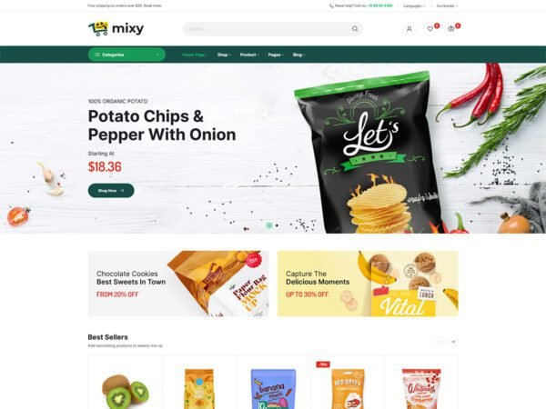 Mixy – Organic Food Store WordPress Theme v1.0.2